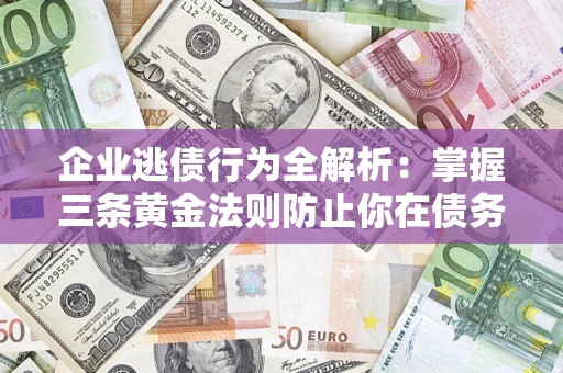 北京企业逃债行为全解析：掌握三条黄金法则防止你在债务乱局中“踩雷”